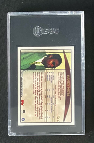 1998 Topps Randy Moss Rookie SGC 10 back